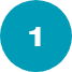 Círculo azul con un número 1 en blanco dentro