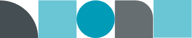 Forma gris, cuadrado azul, círculo azul, forma gris y cuadrado azul