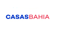 Logo de Casas Bahía con letras azules y rojas