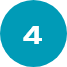 Círculo azul con el número cuatro en blanco dentro