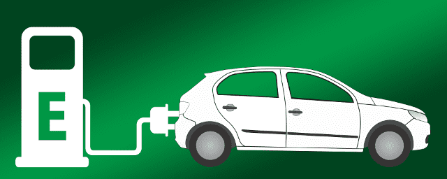 Ilustración de un coche eléctrico