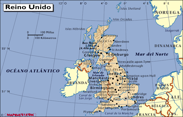 Situación geográfica REINO UNIDO