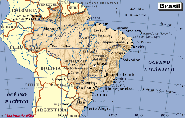 Situación geográfica BRASIL