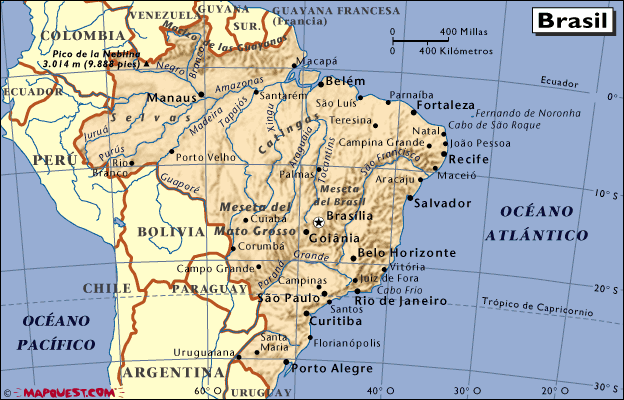 Situación geográfica BRASIL Situación geográfica BRASIL
