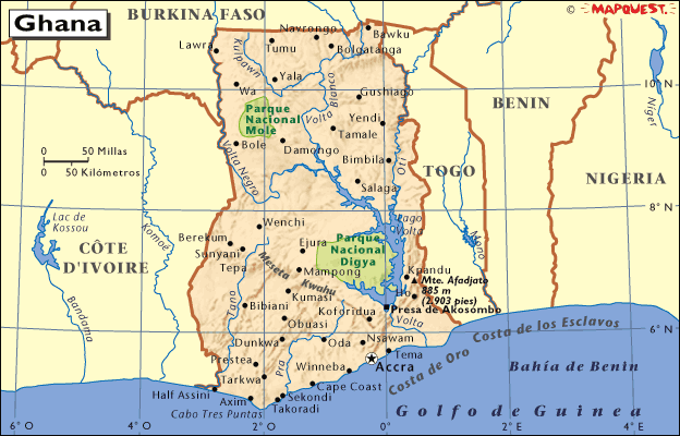Situación geográfica GHANA