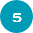 Círculo azul con el número cinco en blanco dentro