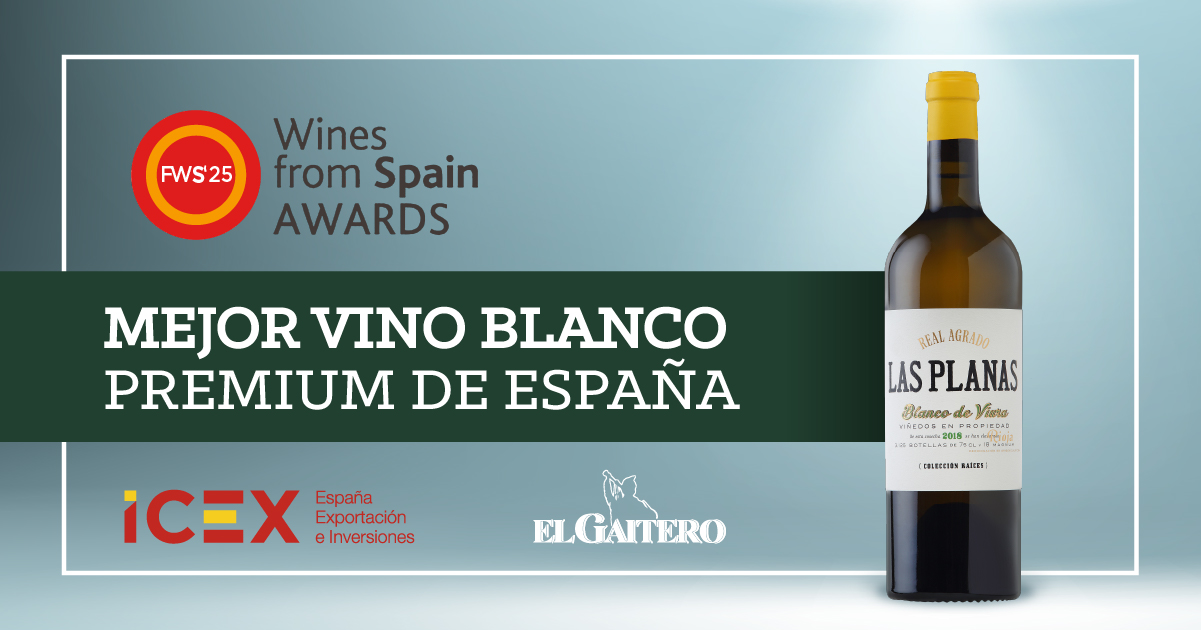 Cartela de la resolución del premio de "Mejor vino blanco premium de España" para 2024-2025 otorgado a las Planas 2018.