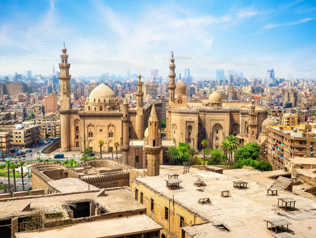 Vista panorámica de ciudad egipcia