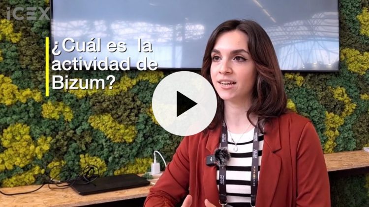 Testimonio de Bizum por su participación en el Pabellón España de ICEX en 2024.