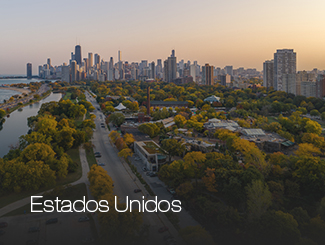Vista panorámica de Estados Unidos