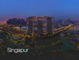 Vista panorámica de Singapur