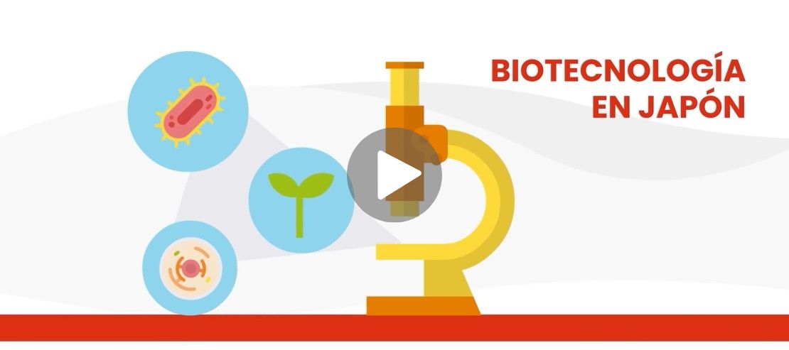 Un microscopio con bacterias y plantas 