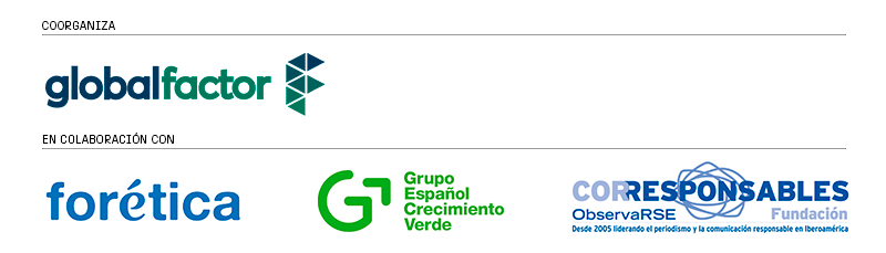 Logos de organización y colaboradores del Ciclo de conferencias ICEX - Descarbonización e internacionalización