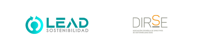 Logos de LEAD y DIRSE para la Conferencia ICEX - Cómo aplicar la Directiva de Diligencia Debida en Materia de Sostenibilidad - CSDDD