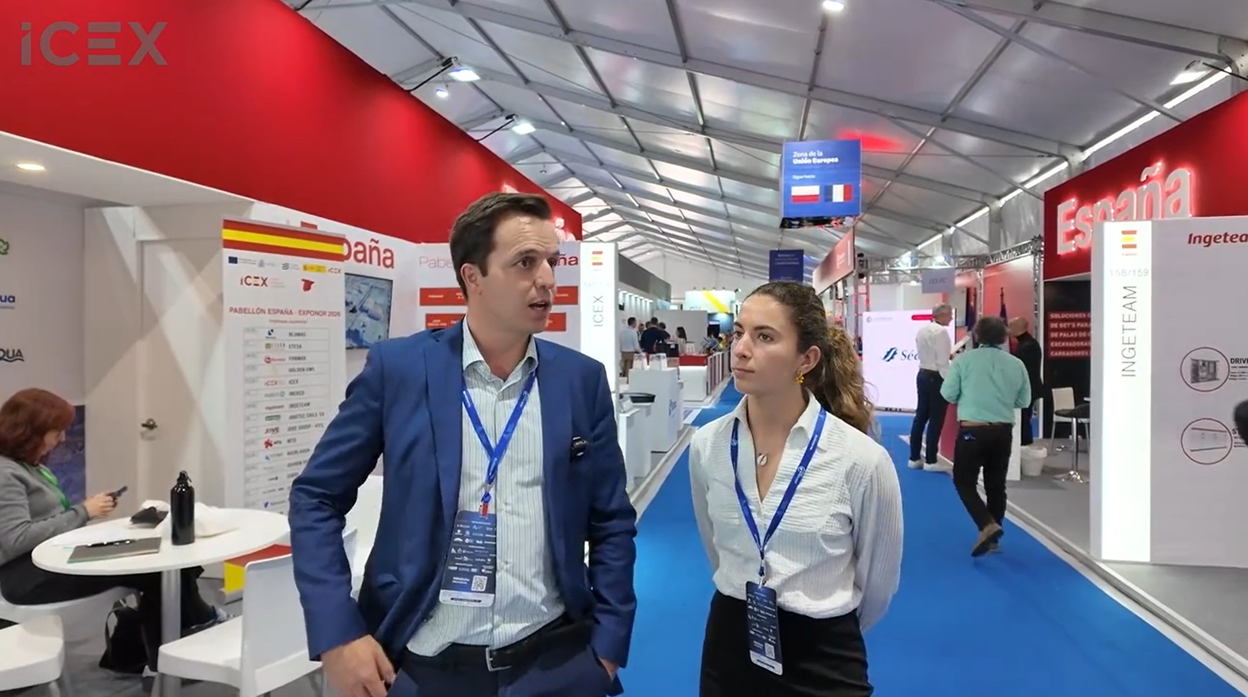 En este vídeo descubrirás cómo participar en el Pabellón España de Expomin ayuda a tu empresa a contactar con posibles clientes y mostrar sus productos in situ a su cartera de clientes.