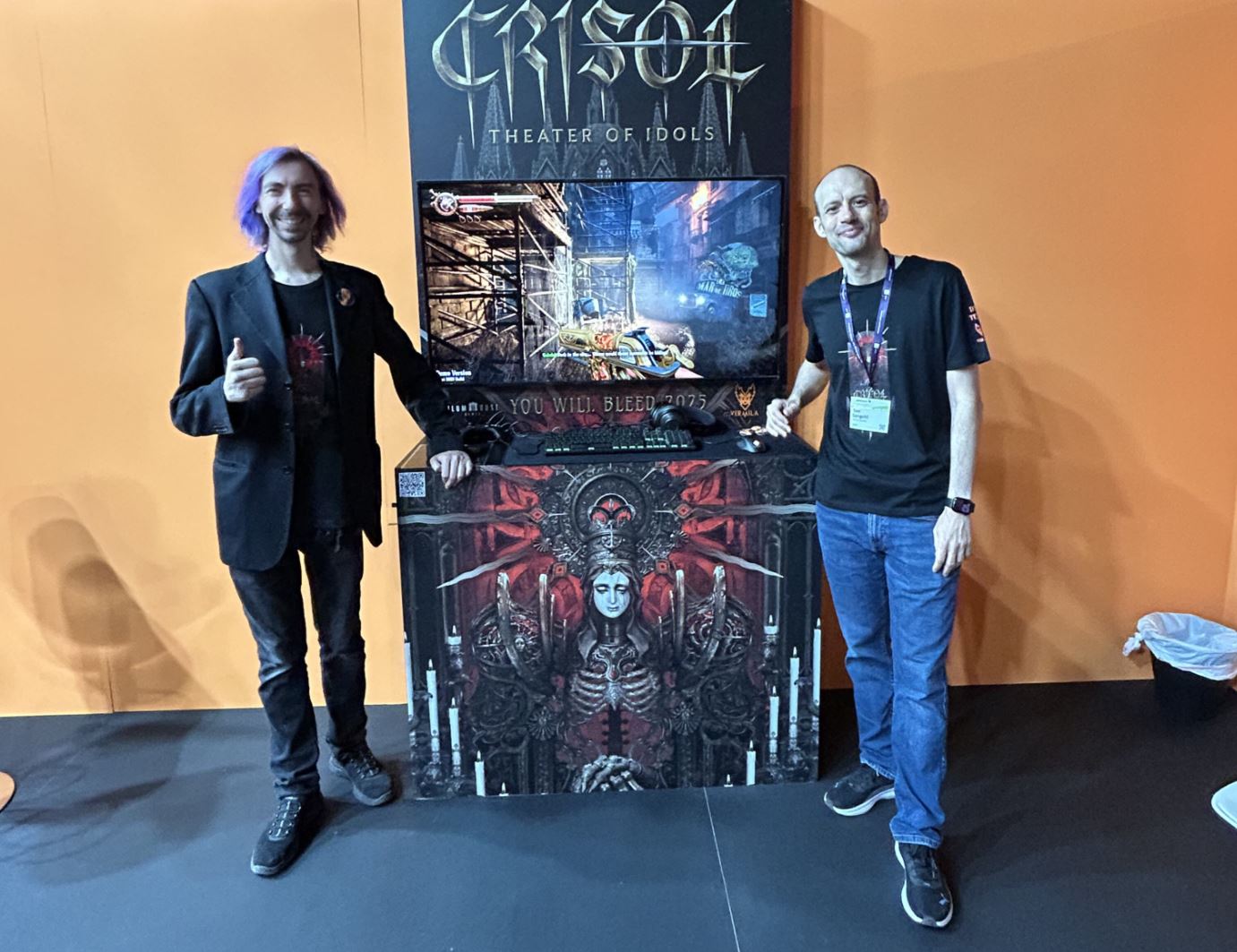 Gamers pueden probar tus proyectos en un puesto de juego como este.