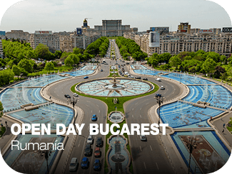 Open Day Bucarest - Rumanía. Imagen de una plaza icónica de Bucarst