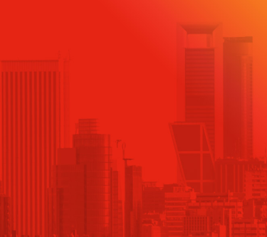 Una ciudad con fondo rojo, destacada en el carrusel de ICEX
