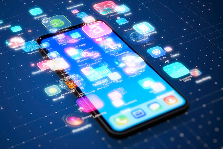 Aplicaciones chinas en un smartphone