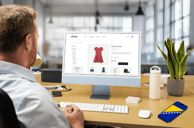 Un consumidor online de Bosnia y Herzegovina frente al ordenador