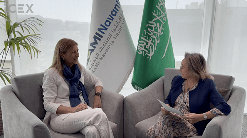 La Agregada Comercial de Arabia Saudí con Sofía Honrubia de SAMI Navantia