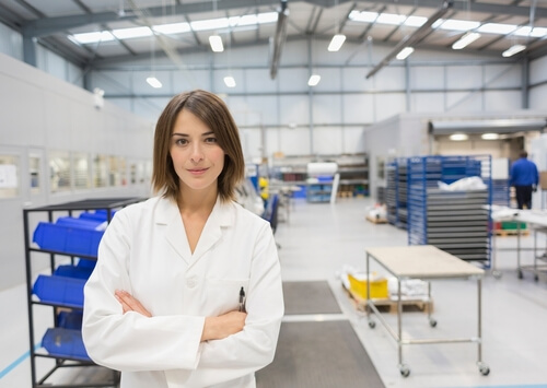 Mujer ingeniera en su trabajo