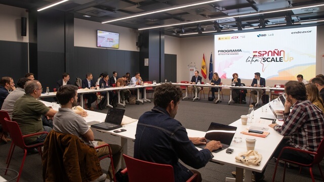 Sesión de trabajo de España-Latam Scale-up en el auditorio de ICEX