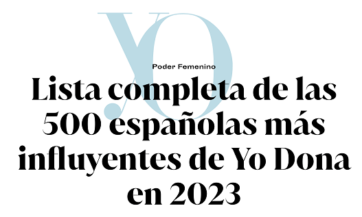 Portada de la lista de las 500 españolas más influyentes de Yo Dona