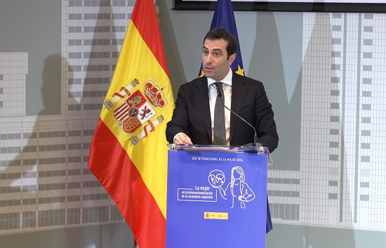 El Ministro de Economía, Carlos Cuerpo, presentando dos nuevas iniciativas para impulsar el papel de la mujer en la internacionalización