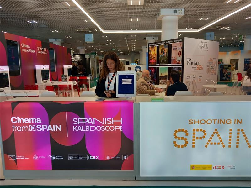 Estand español en la feria
