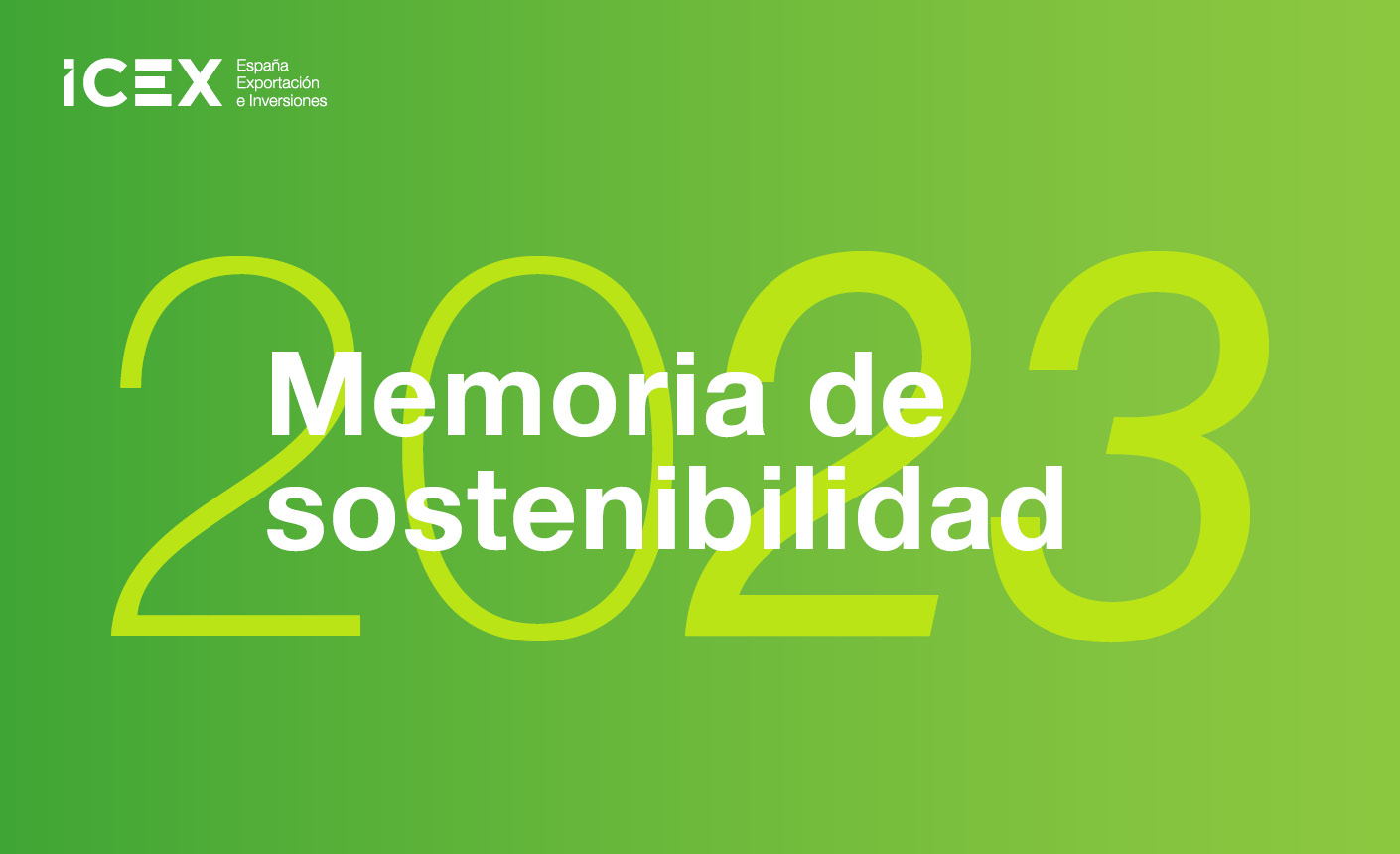 Memoria de sostenibilidad 2023 - Con fondo verde