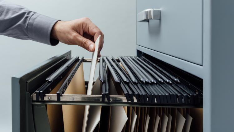 Archivador con información