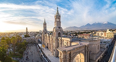 Plaza de Armas Arequipa, Peru. South America.