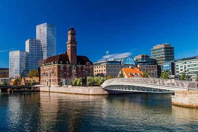 Urban landscape of Malmo, Sweden