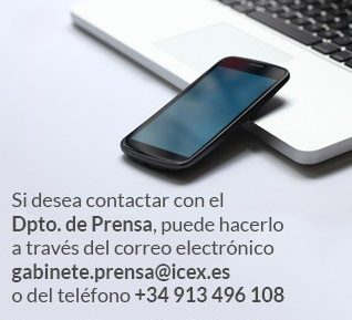 contacta con el departamento de prensa de ICEX