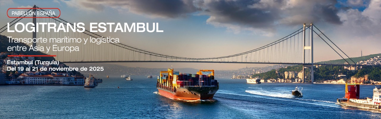 banner para el Pabellón España de ICEX en Logitrans Estambul 2025 