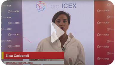 Carátula del vídeo resumen de la Consejera Delegada de ICEX Elisa Carbonell