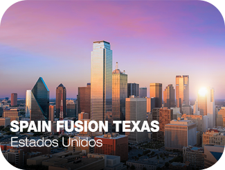 Skyline con rascacielos de la ciudad de Texas. Spain Fusion Texas Estados Unidos.